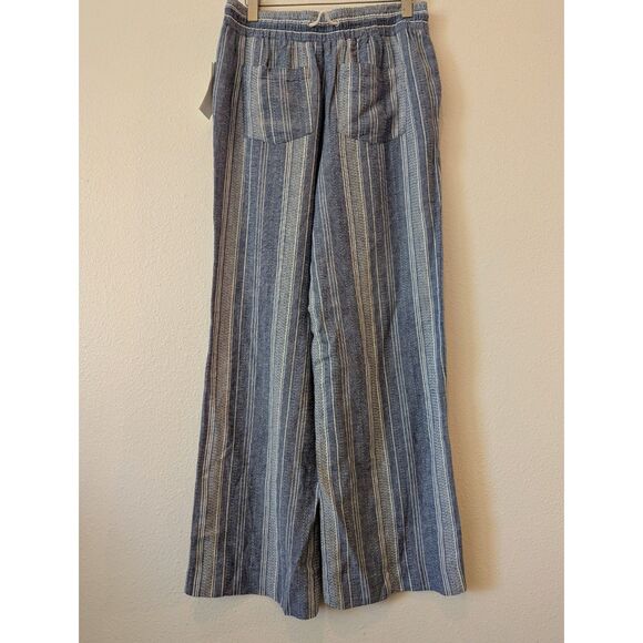 NWT  Jolt wide leg linen/rayon blend tie/elastic waist pants   Sz L - Picture 5 of 10